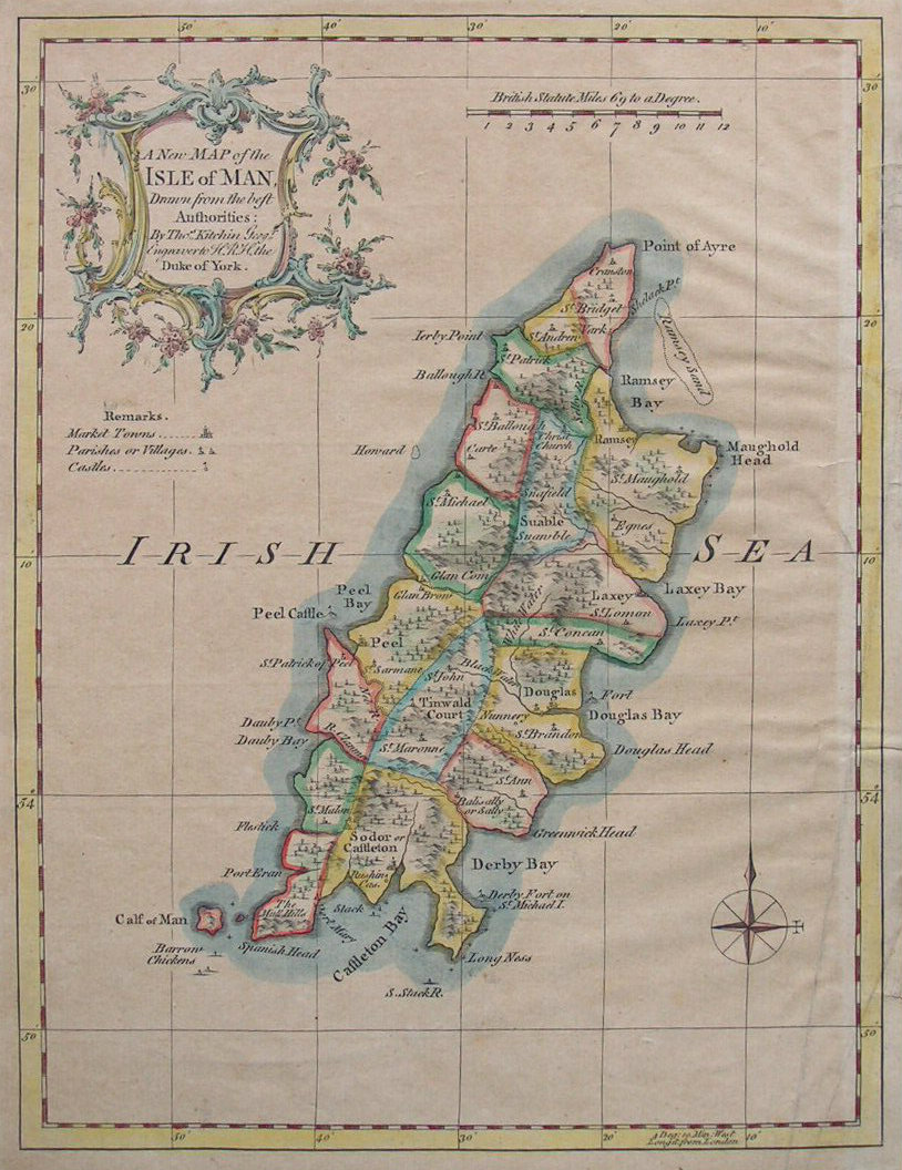 Map of Isle of Man - Kitchin